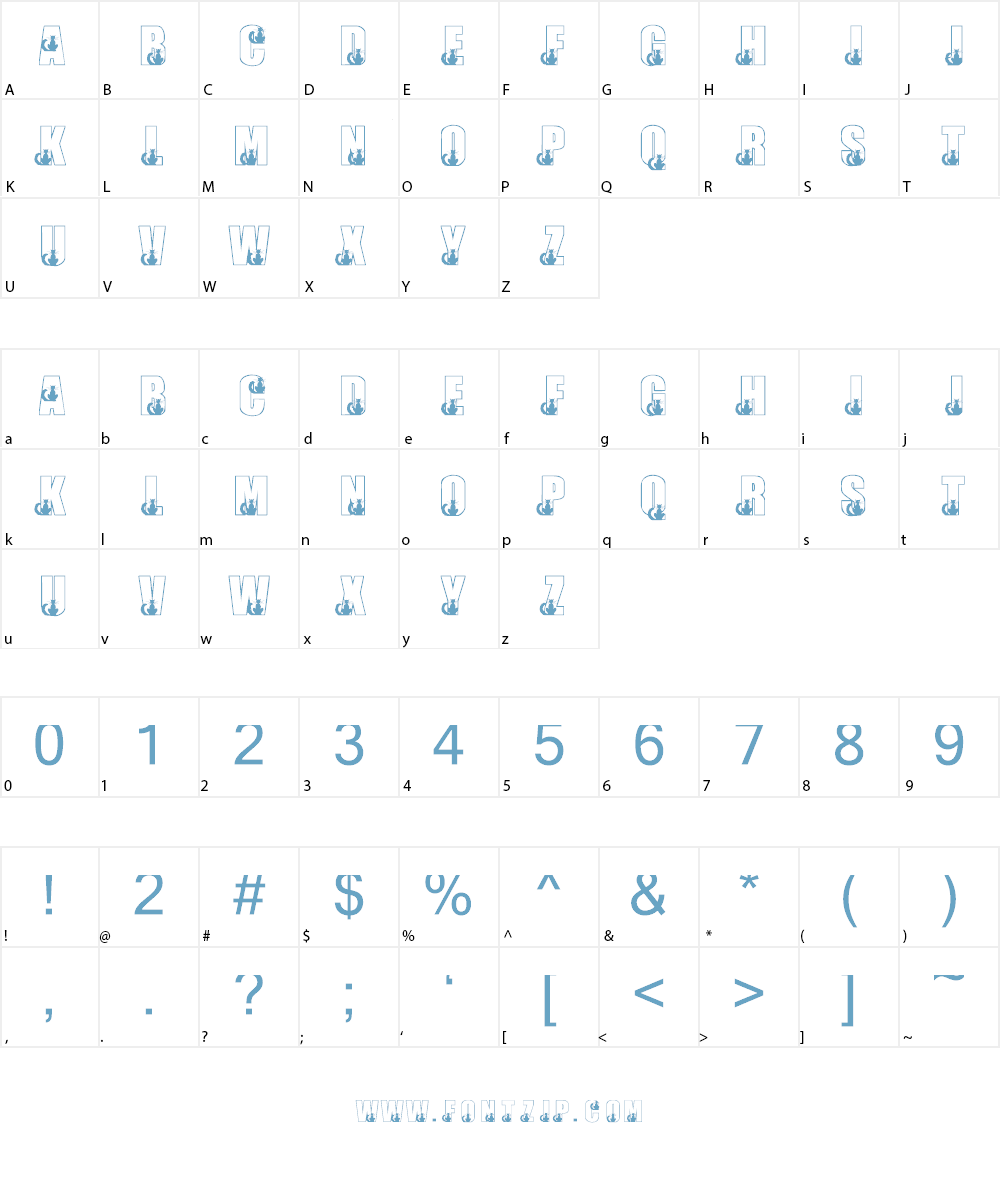 KR Black Kat Font Character